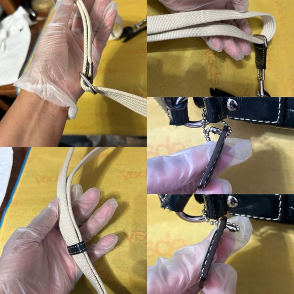 Coach Patent Leather Swingback Pleated Crossbody Bag - “Runtiya” - Picture 12 of 16